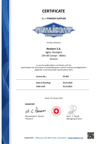 QUALICOAT QUALIDECO PS004